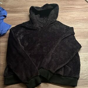 Kids Black Fleece Hoodie Sweater